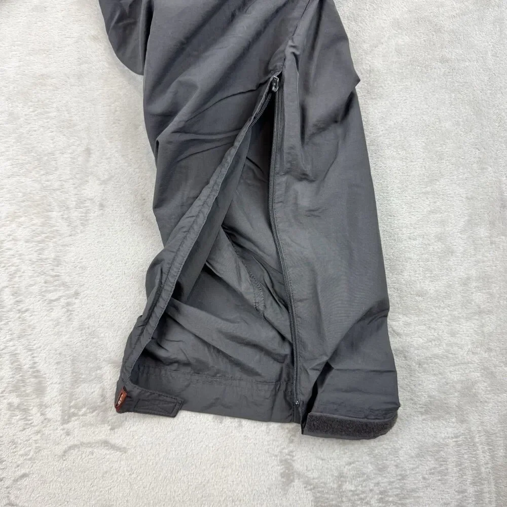 The North Face Mens XL Long Grey Convertible Zip Off Hiking Cargo Pants Nylon